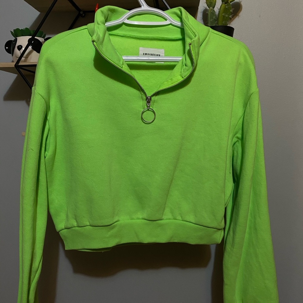 Neon green crop top